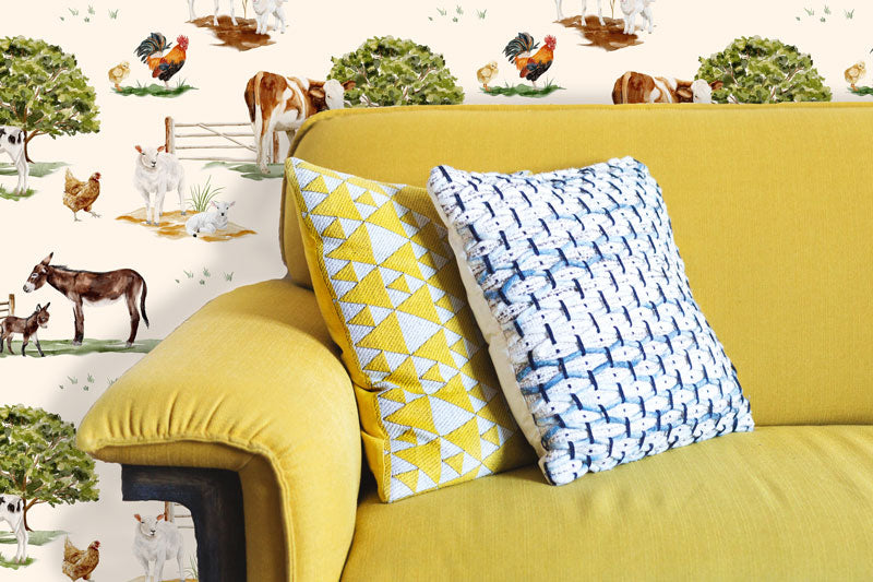 Farm Animals Peel and Stick Wallpaper