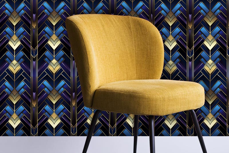 Intense Multi Color Art Deco Peel and Stick Wallpaper