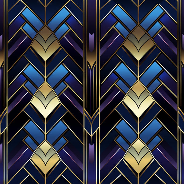 Intense Multi Color Art Deco Peel and Stick Wallpaper