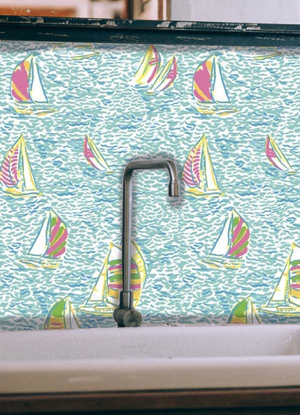 Sailboat Nautical Peel and Stick Wallpaper
