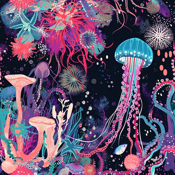 Jellyfish wallpaper pattern