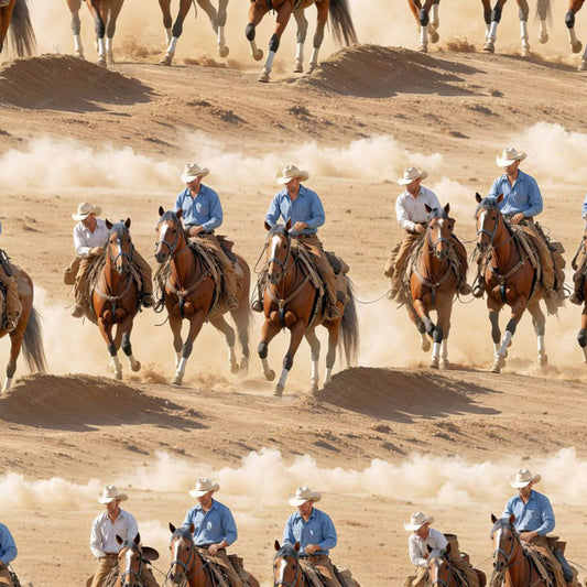 Cowboys in the Desert Peel and Stick Wallpaper