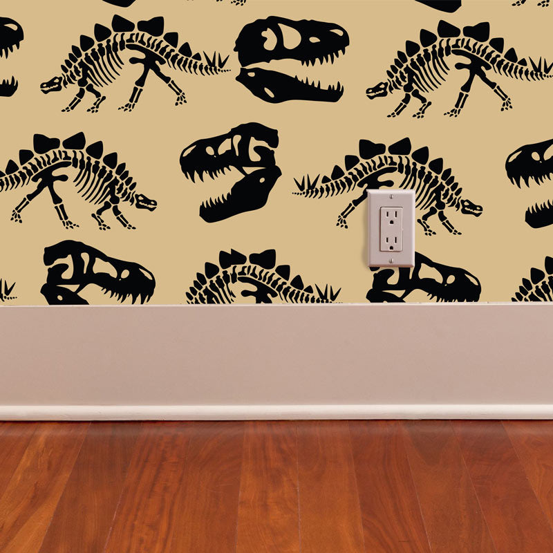 Dino Bones Peel and Stick Wallpaper