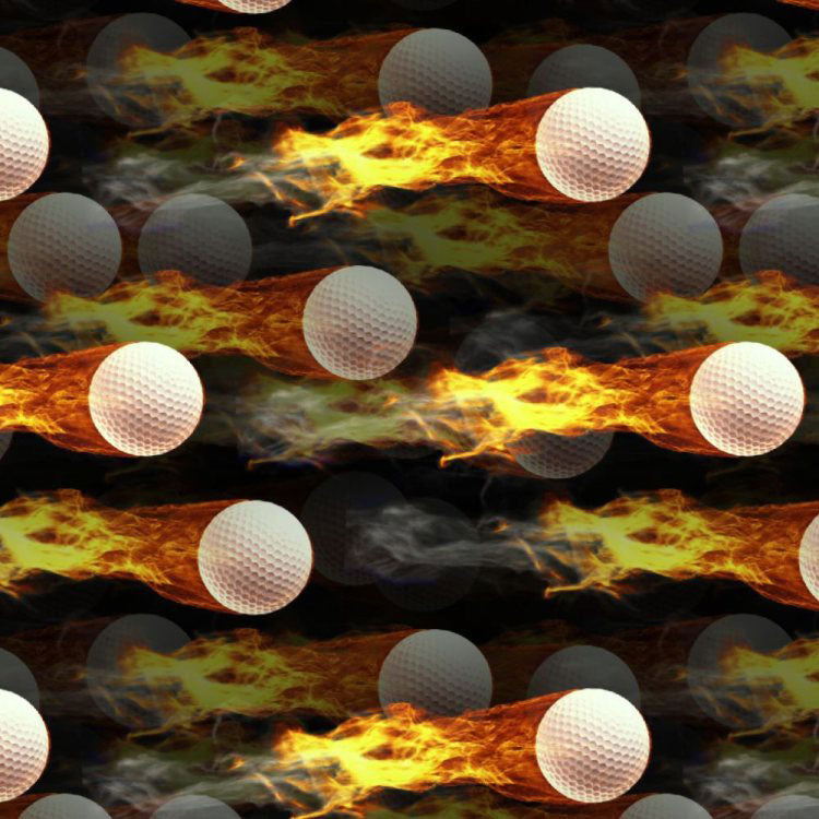 Flaming Golf Balls Peel and Stick Wallpaper