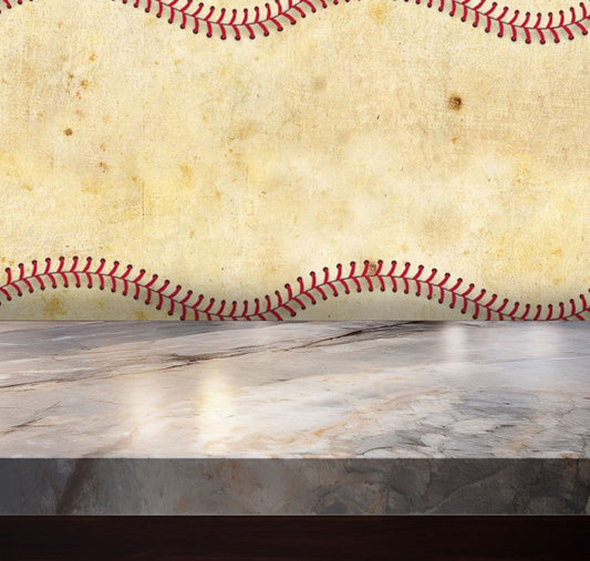 Game Used Baseball Leather Peel and Stick Wallpaper