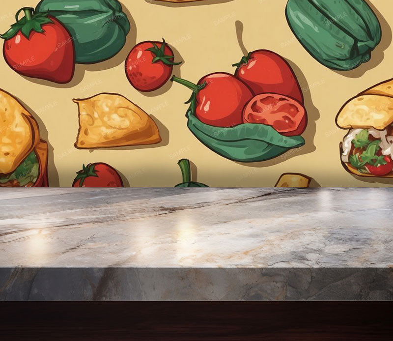 Mexican Food Peel and Stick Wallpaper