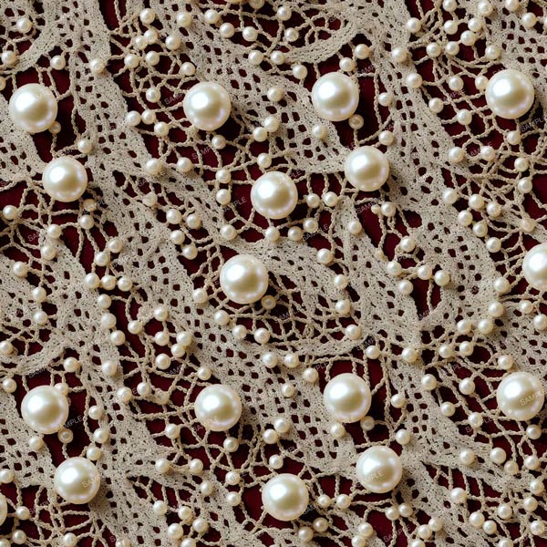 Pearls and Lace Removeable Wallpaper