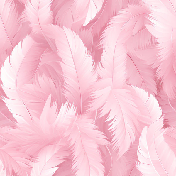 Pink Feathers Removable Wallpaper