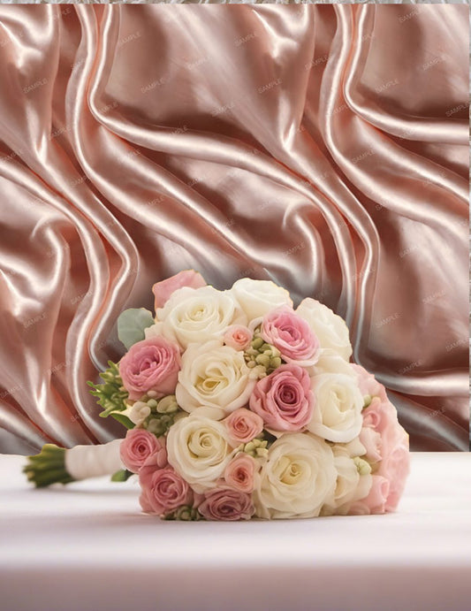 Rose Gold Satin Fabric Removable Wallpaper
