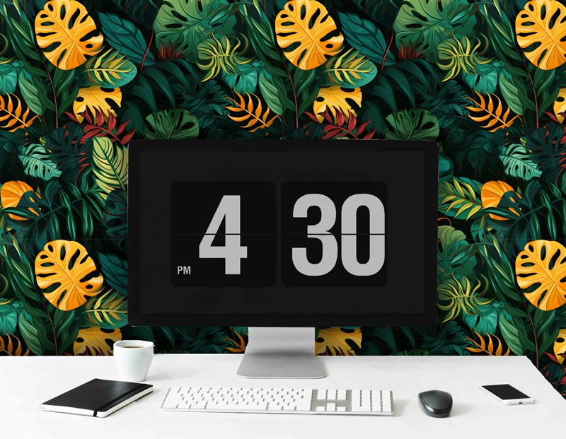 Vivid Jungle Leaves Removable Wallpaper