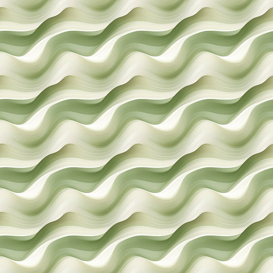 Wavy Green Removable wallpaper pattern