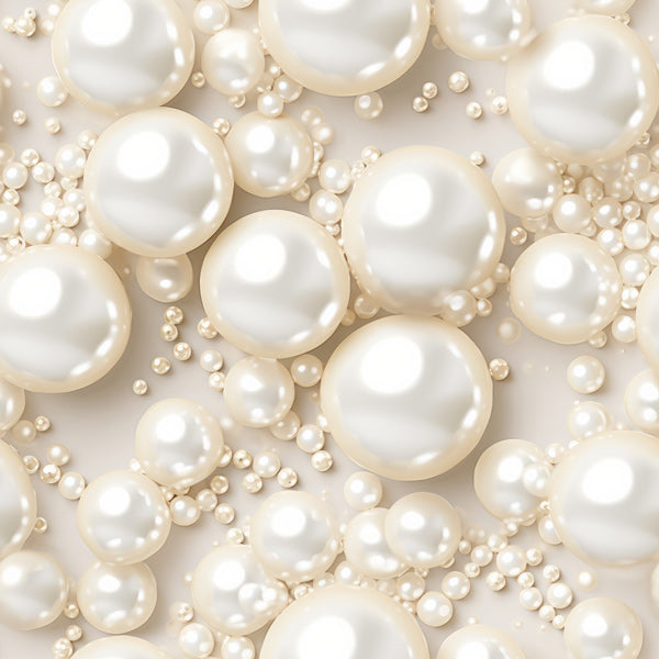 White pearls removable wallpaper pattern