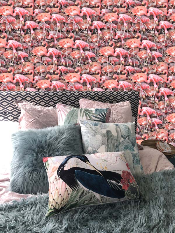 Pink Flamingo Peel and Stick Wallpaper