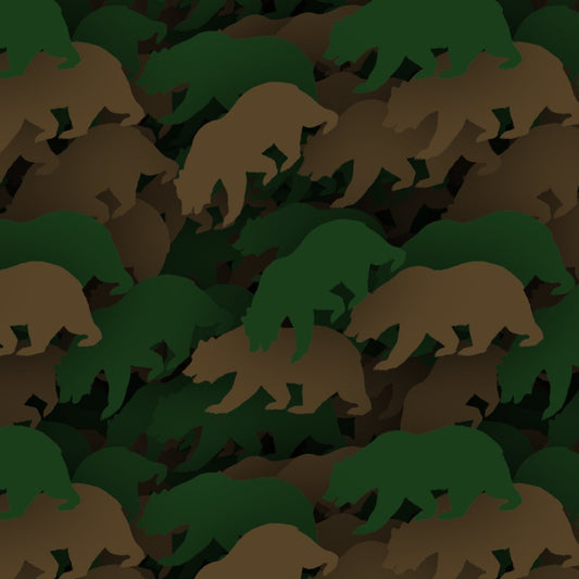 Bear Camo Peel and Stick Wallpaper