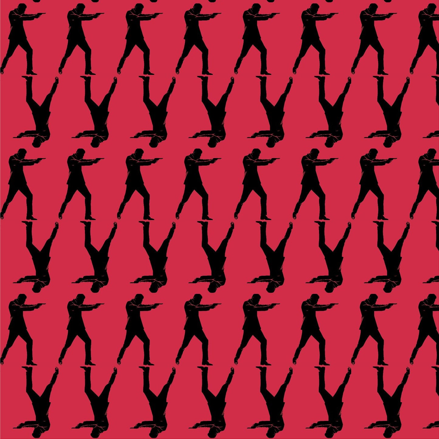 007 Agent Peel and stick wallpaper Red