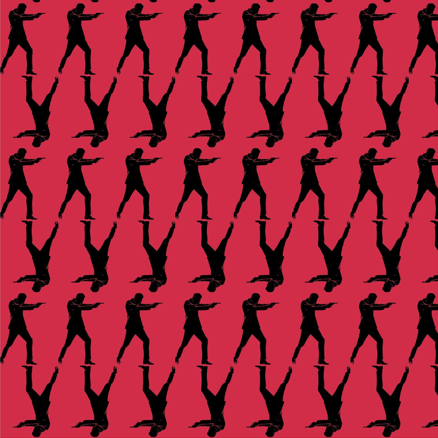 007 Agent Peel and stick wallpaper Red