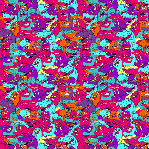 Cartoon Dinosaurs Peel and Stick Wallpaper