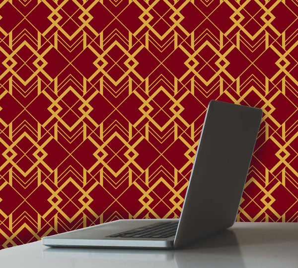 Arrow Art Deco Peel and Stick Wallpaper Office