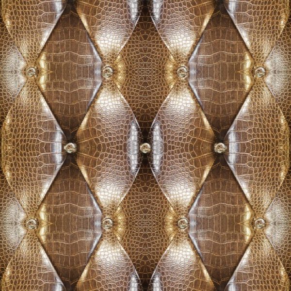 Crocodile Brown Upholstery Wallpaper