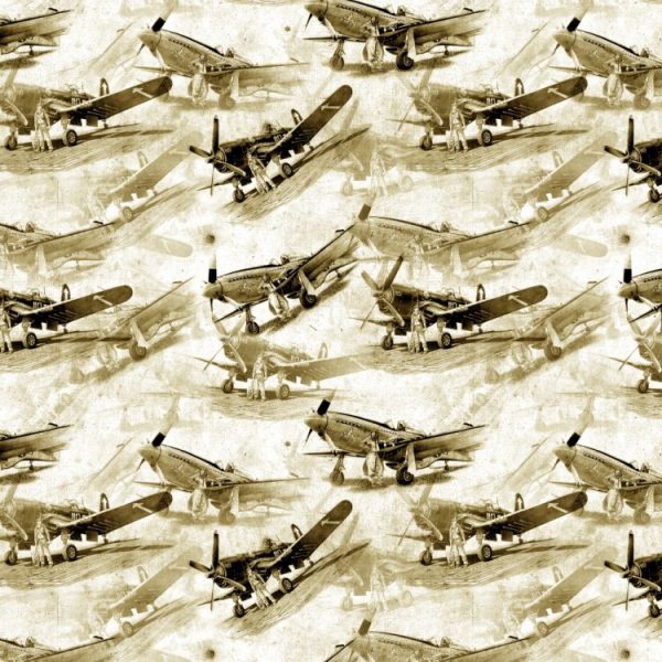 Vintage-Airplane-Peel-and-stick-wallpaper-tan