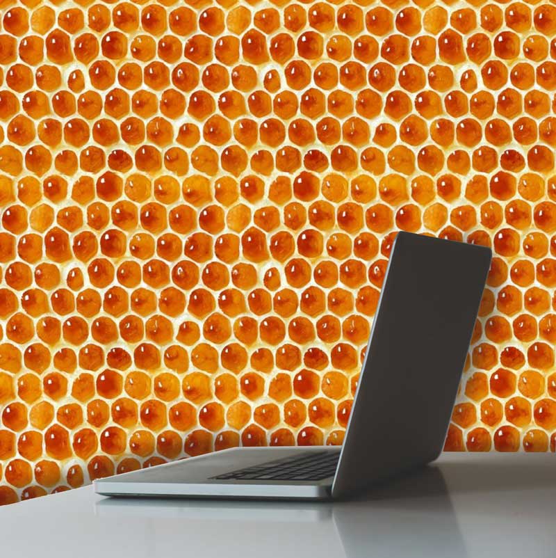 Honeycomb-peel-and-stick-wallpaper-laptop