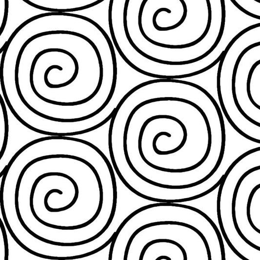 Large Swirls Black and White Peel and Stick Wallpaper