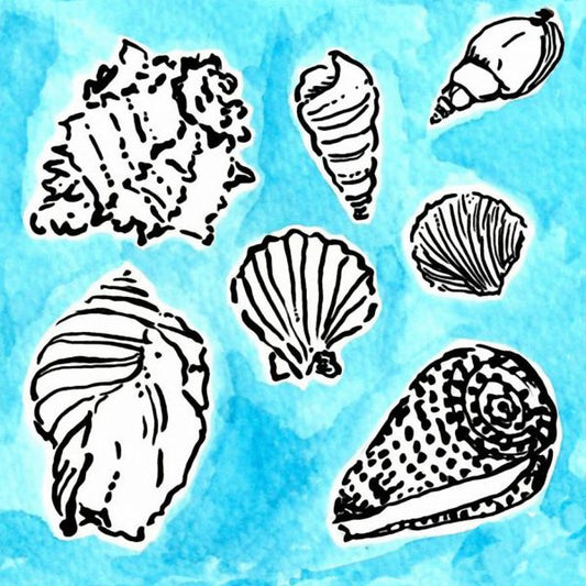 Watercolor Seashells Wallpaper