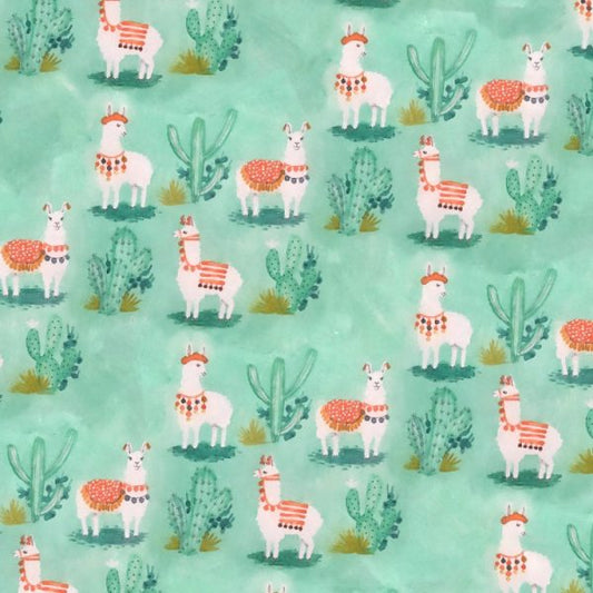 Llamas and Cacti Peel and Stick Wallpaper