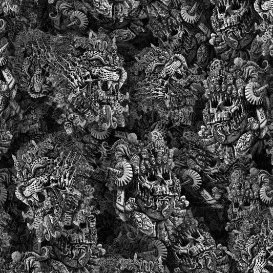 Mayan Skulls Peel and Stick Wallpaper
