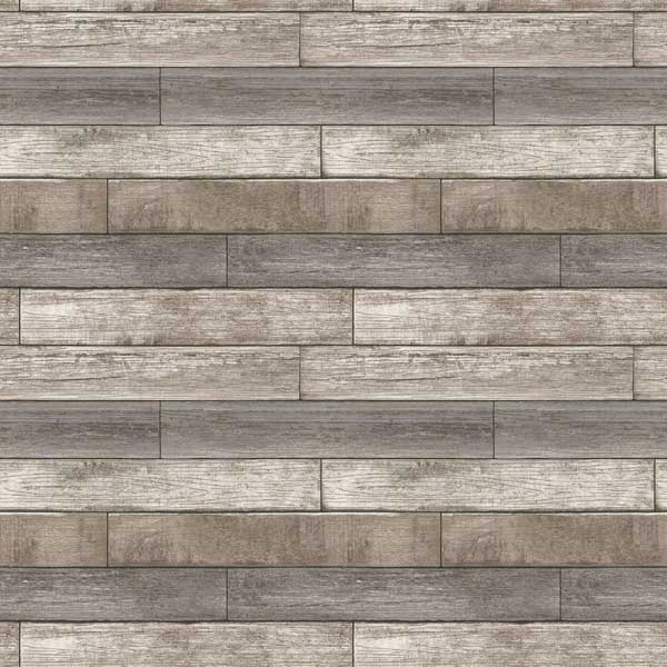 Multi Gray Wood Planks Peel and Stick Wallpaper