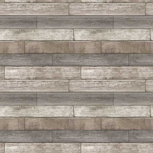 Multi Gray Wood Planks Peel and Stick Wallpaper