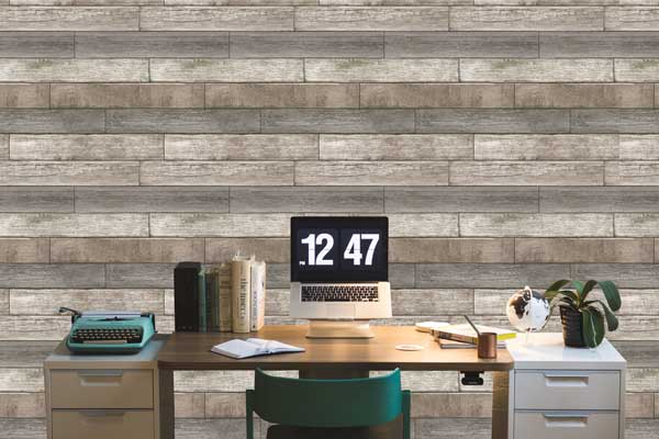 Multi Gray Wood Planks Peel and Stick Wallpaper