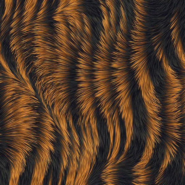 Orange Tiger Fur Peel and Stick Wallpaper