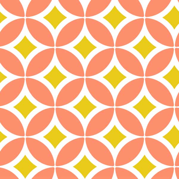 Pink diamonds mid century modern peel and stick wallpaper pink and yellow