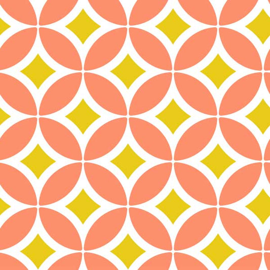 Pink diamonds mid century modern peel and stick wallpaper pink and yellow