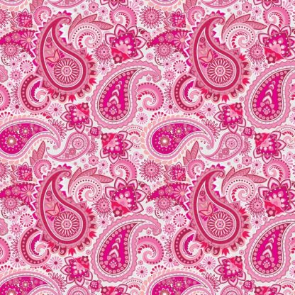 Pink Paisley Peel and Stick Wallpaper