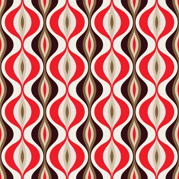 Take a picture mid century modern peel and stick wallpaper red tan brown cream