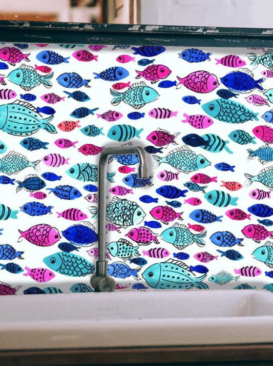 Tropical Fish Watercolor Peel and Stick Wallpaper