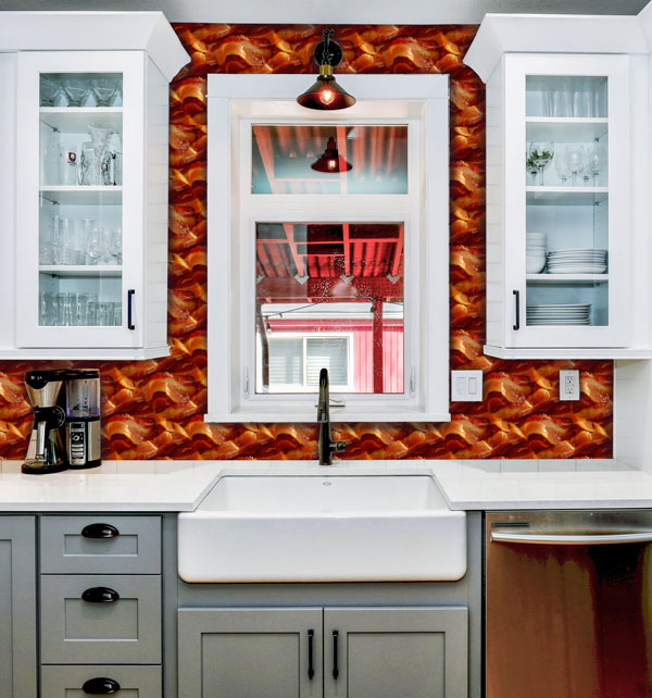 Wallpaper bacon kitchen peel and stick wallpaper