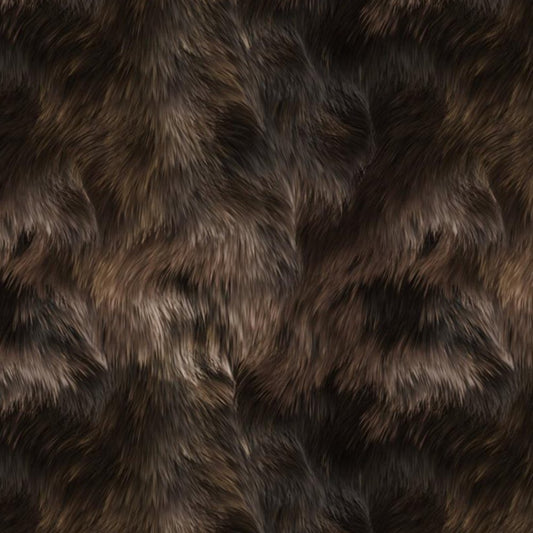 Brown Bear Fur Peel and Stick Wallpaper