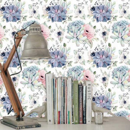 Cactus Flowers Floral Peel and Stick Wallpaper office