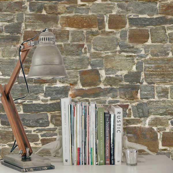 castle stone wall peel and stick wallpaper for office
