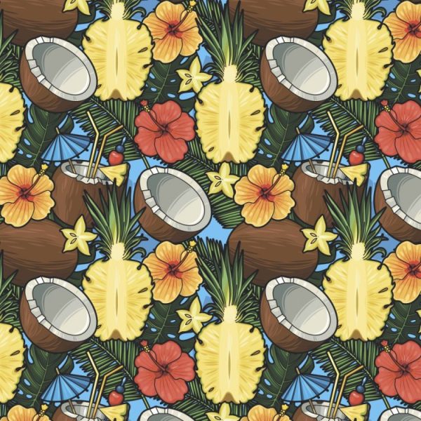 Cocktail Tropical Peel and Stick Wallpaper