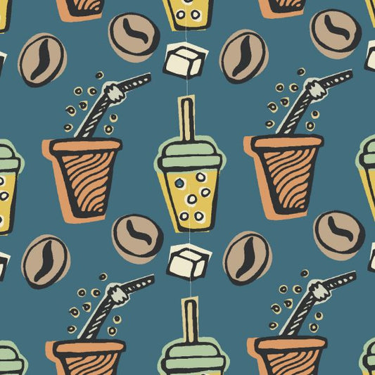 Coffee Shop Peel and Stick Wallpaper