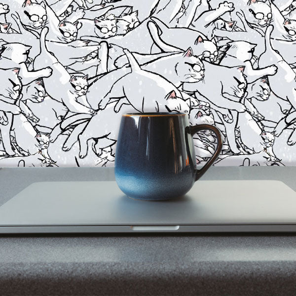 Jumping Cats Peel and Stick Wallpaper office