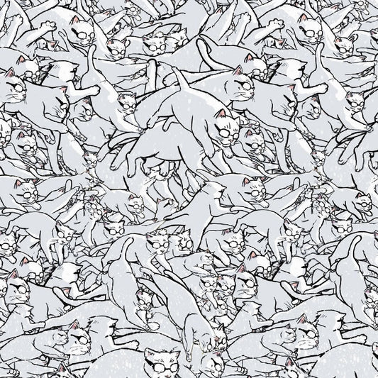 Jumping Cats Peel and Stick Wallpaper