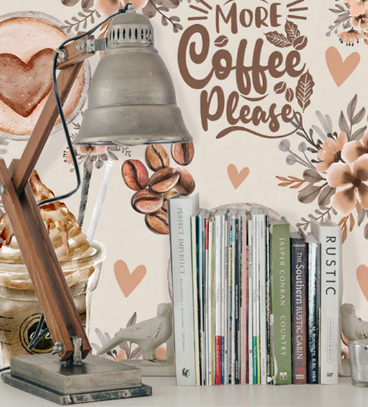 Love Coffee Peel and Stick Wallpaper