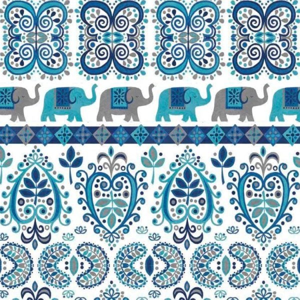 Paisley Elephant Peel and Stick Wallpaper