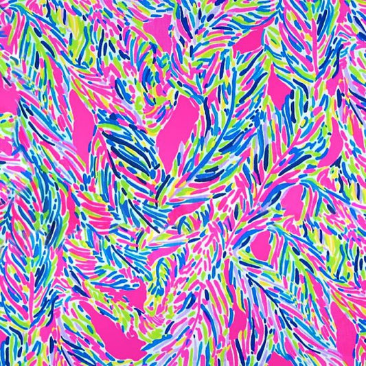 Pink Palms Abstract Tropical Peel and Stick Wallpaper