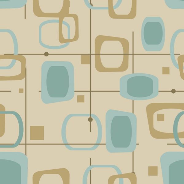 Retro Mid Century Peel and Stick Wallpaper